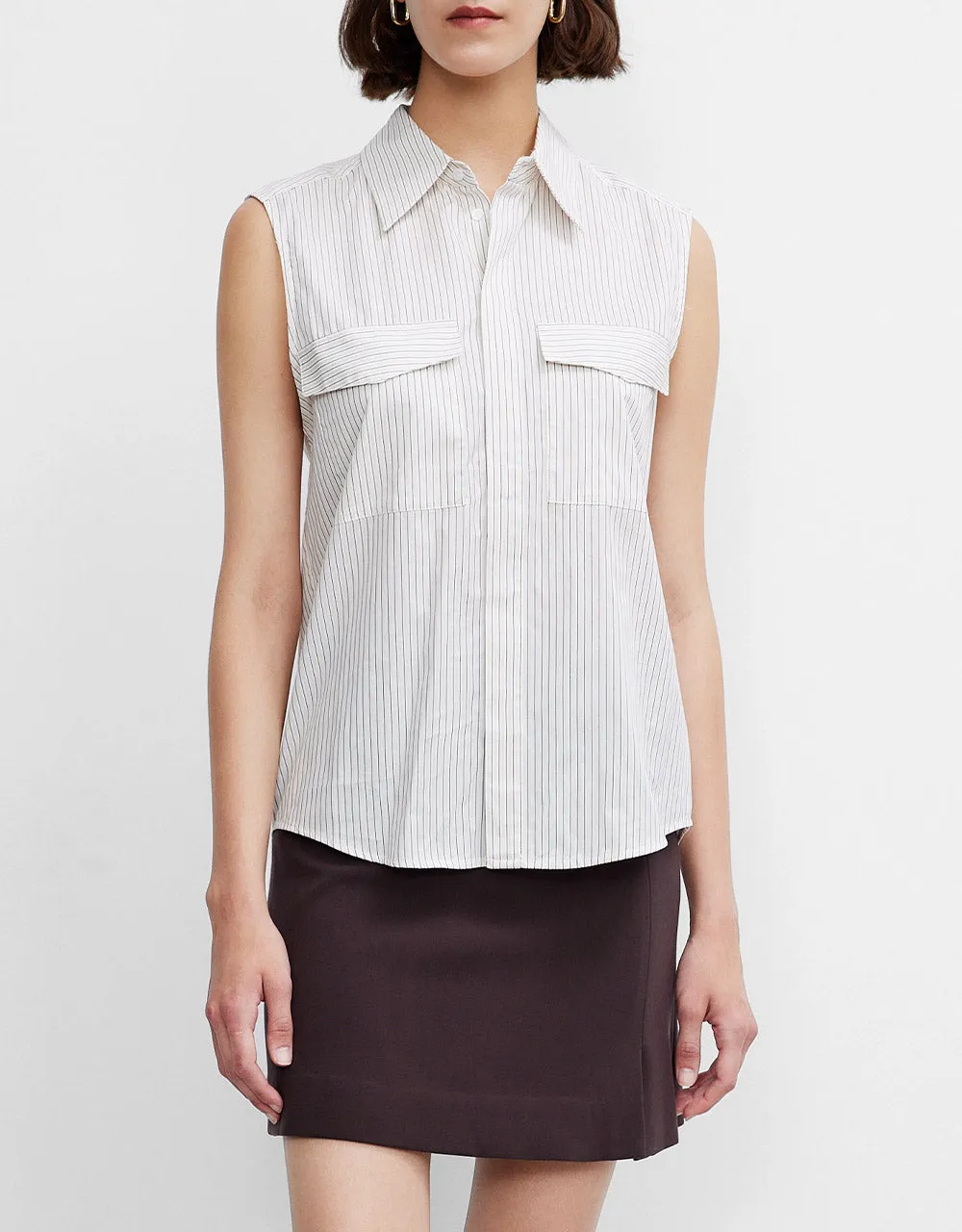 Striped Sleeveless Shirt sold by Urban Revivo product image thumbnail 2