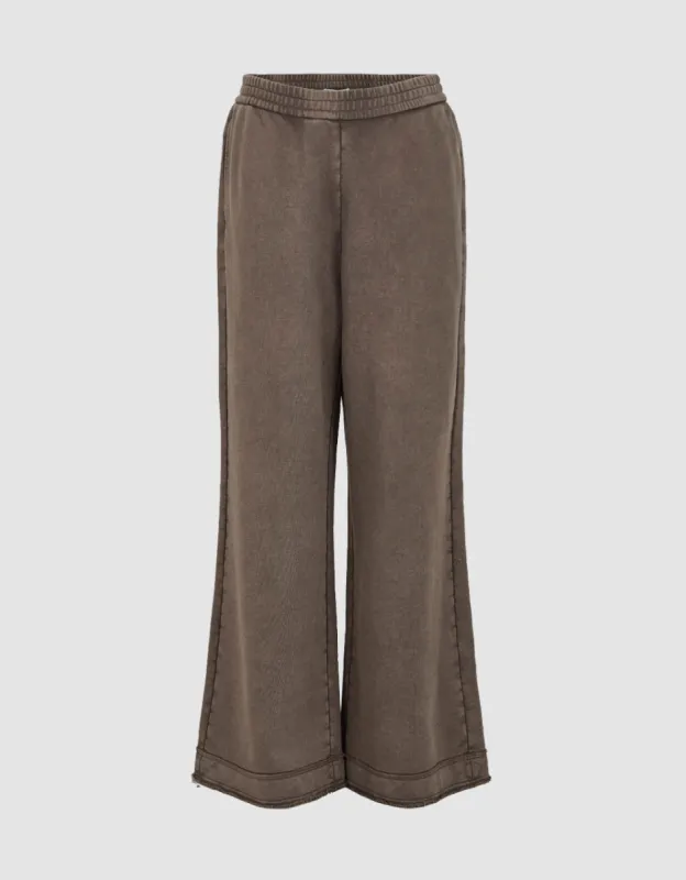 Elastic Waist Knitted Wide-Leg Pants sold by Urban Revivo