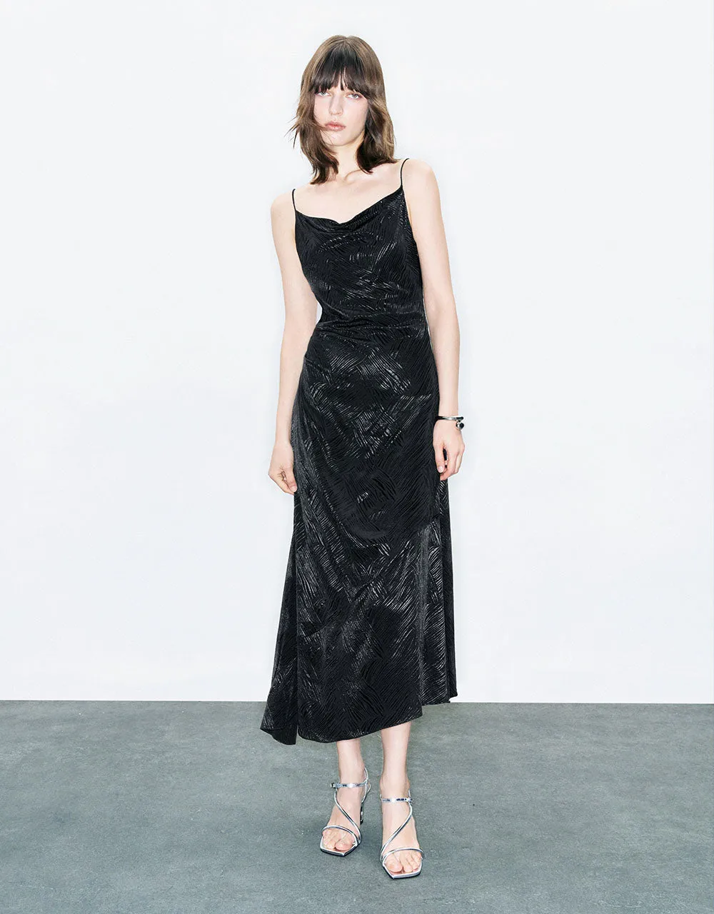 Emobssed A-Line Cami Dress sold by Urban Revivo