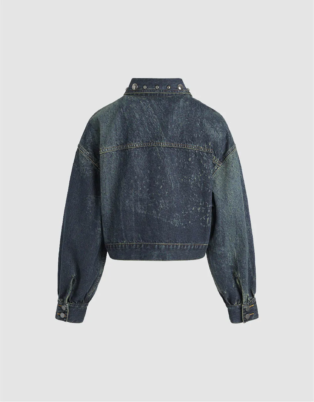 Studded Decor Denim Jacket sold by Urban Revivo product image thumbnail 5