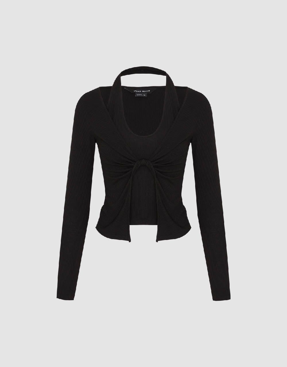 2 In 1 Twist Front Skinny T-Shirt sold by Urban Revivo product image thumbnail 2