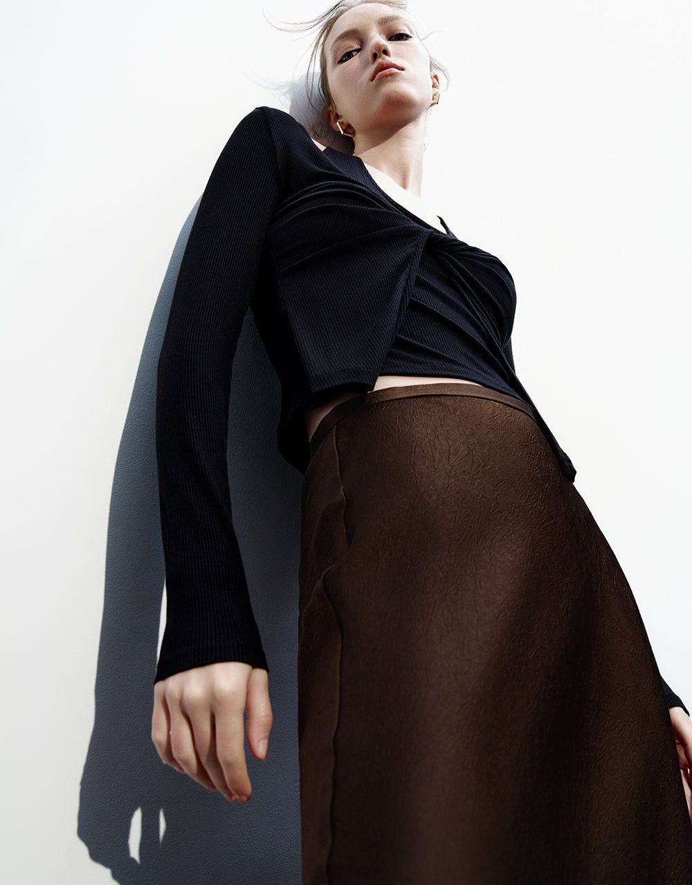 2 In 1 Twist Front Skinny T-Shirt sold by Urban Revivo product image thumbnail 3