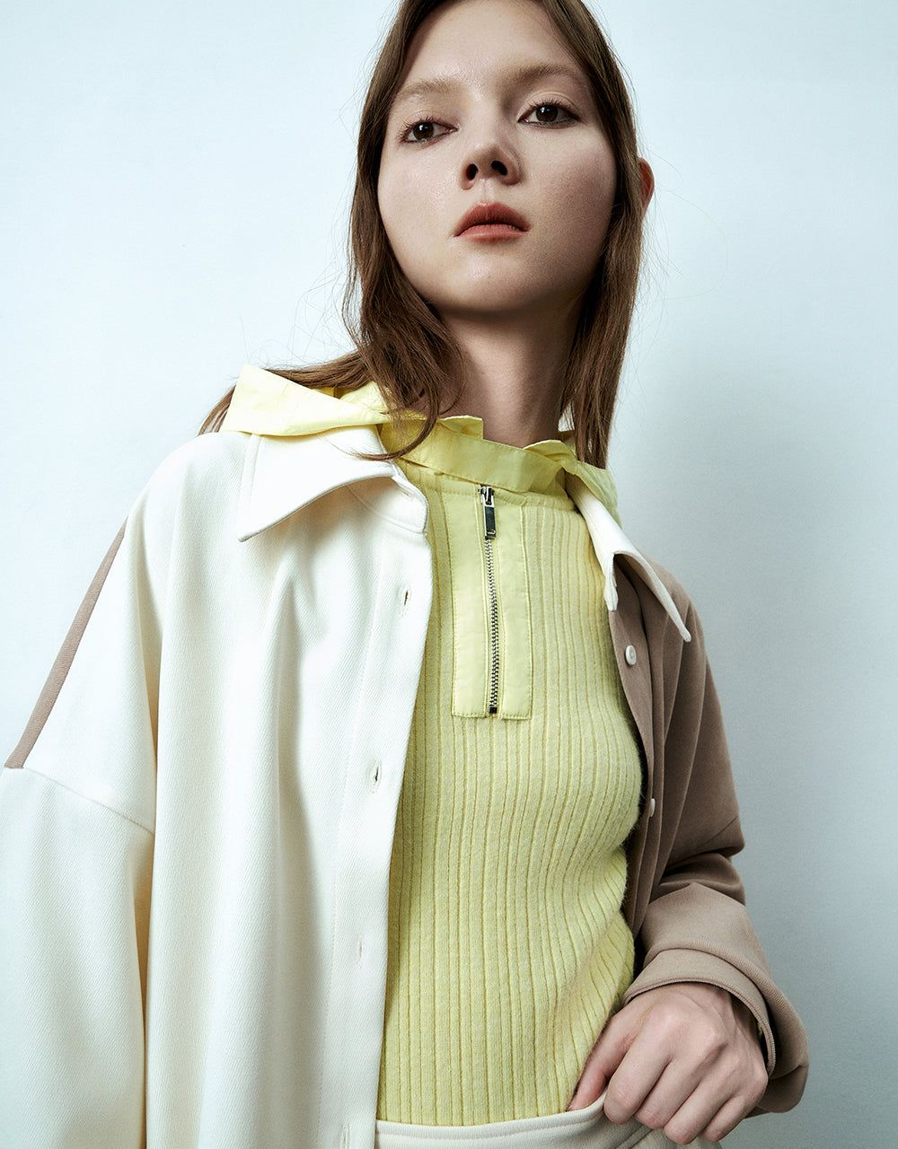 Button Up Two Toned Shirt sold by Urban Revivo product image thumbnail 5