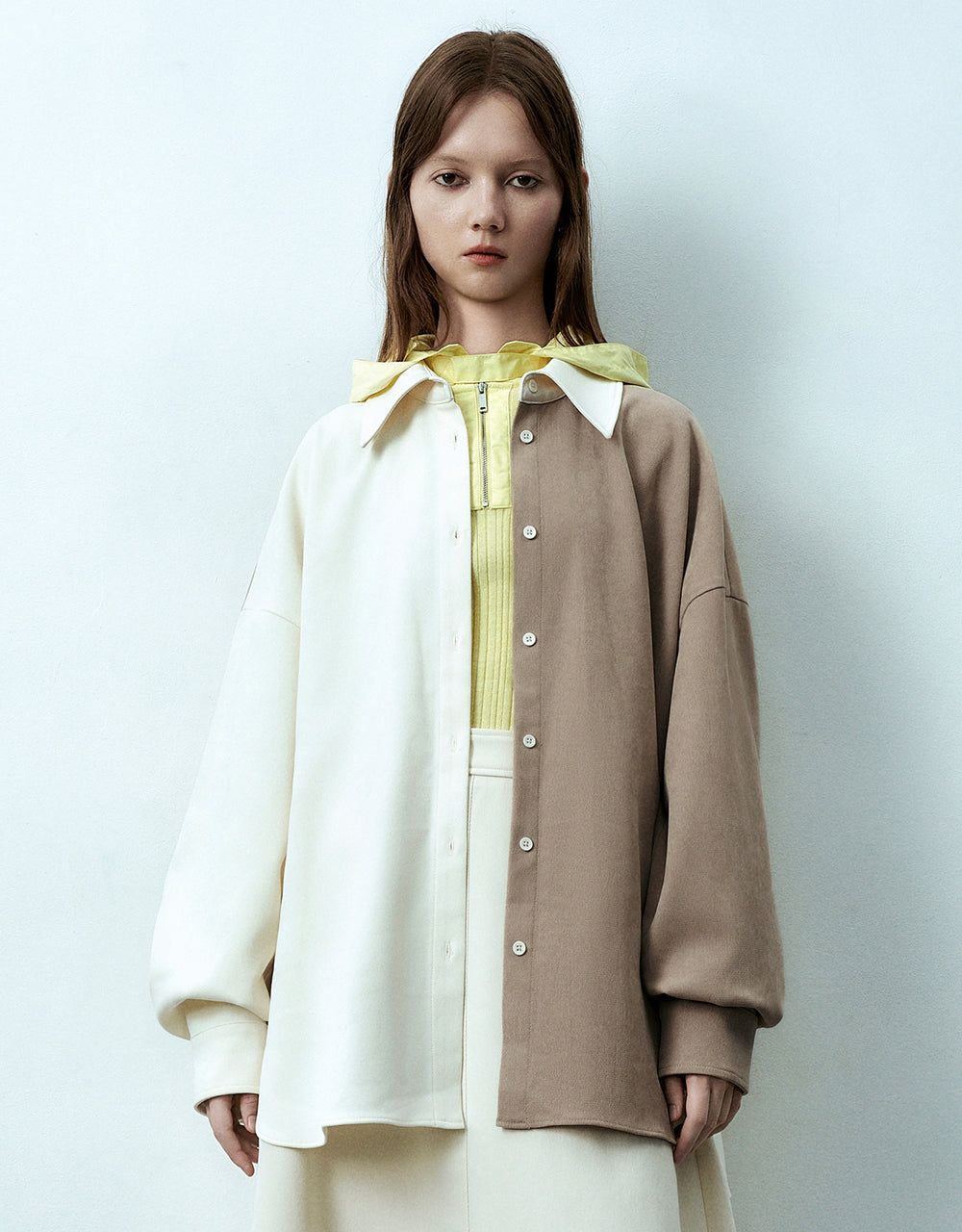 Button Up Two Toned Shirt sold by Urban Revivo