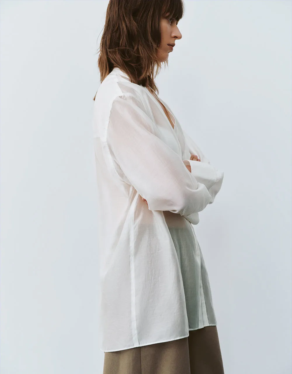 Notch Neck Oversized Shirt sold by Urban Revivo product image thumbnail 3