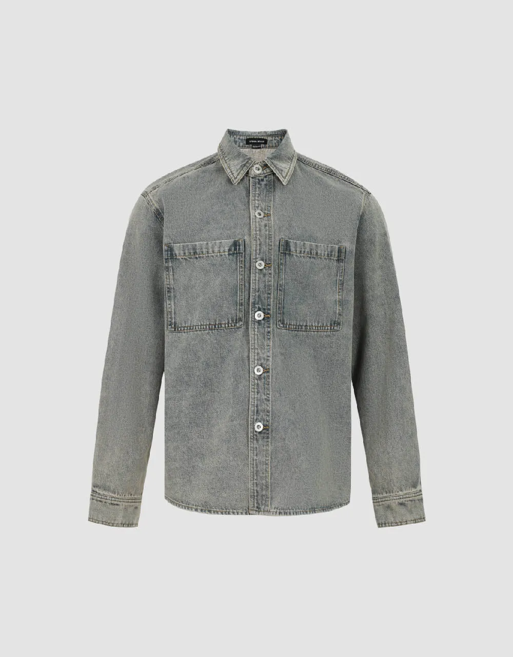 Button Up Loose Denim Shirt sold by Urban Revivo