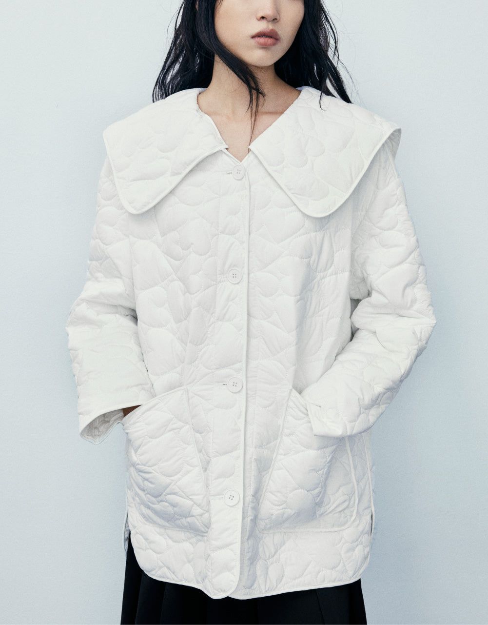 Crew Neck Padded Coat With Pockets sold by Urban Revivo product image thumbnail 3