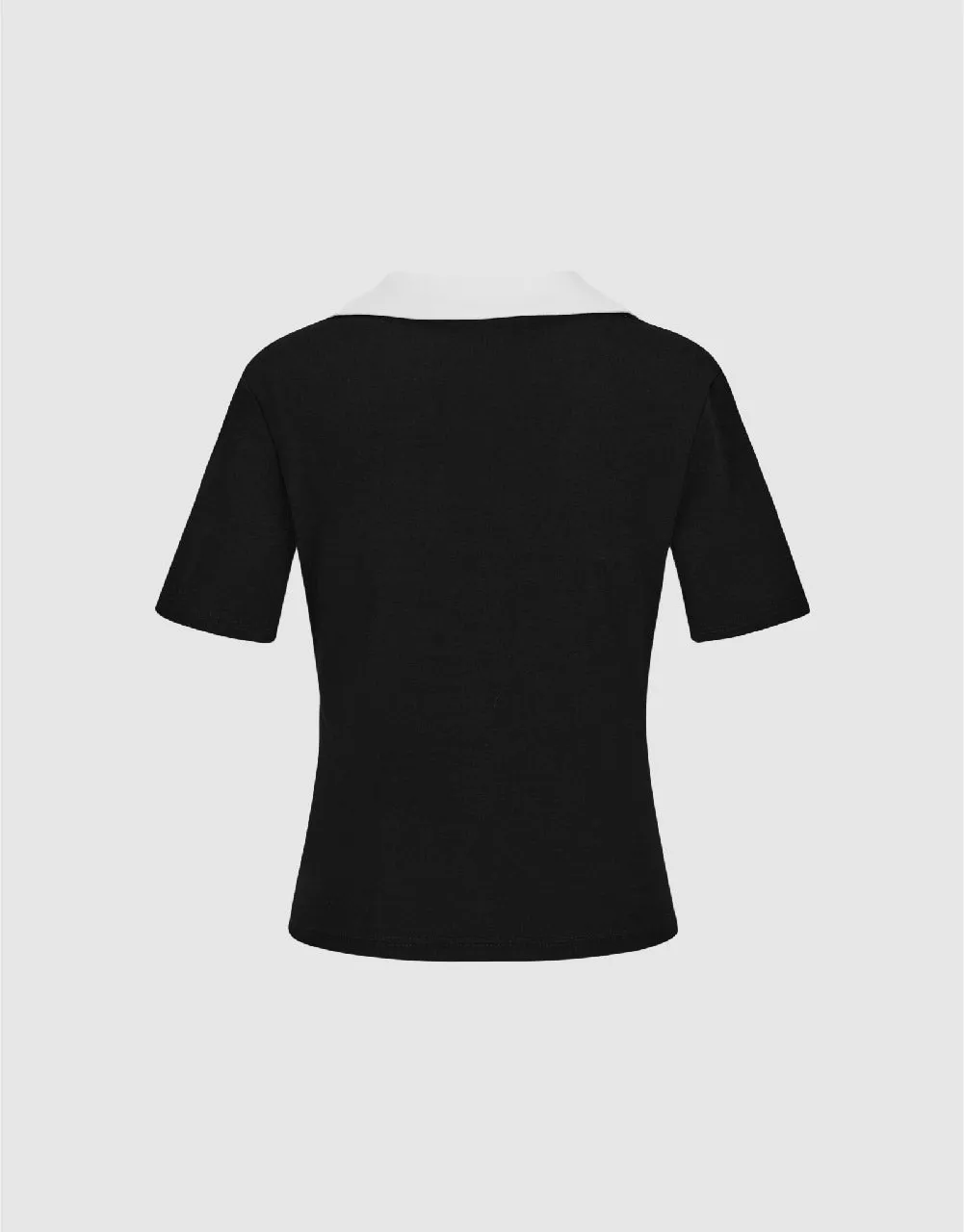 Lapel Skinny Knitted T-Shirt sold by Urban Revivo product image thumbnail 5