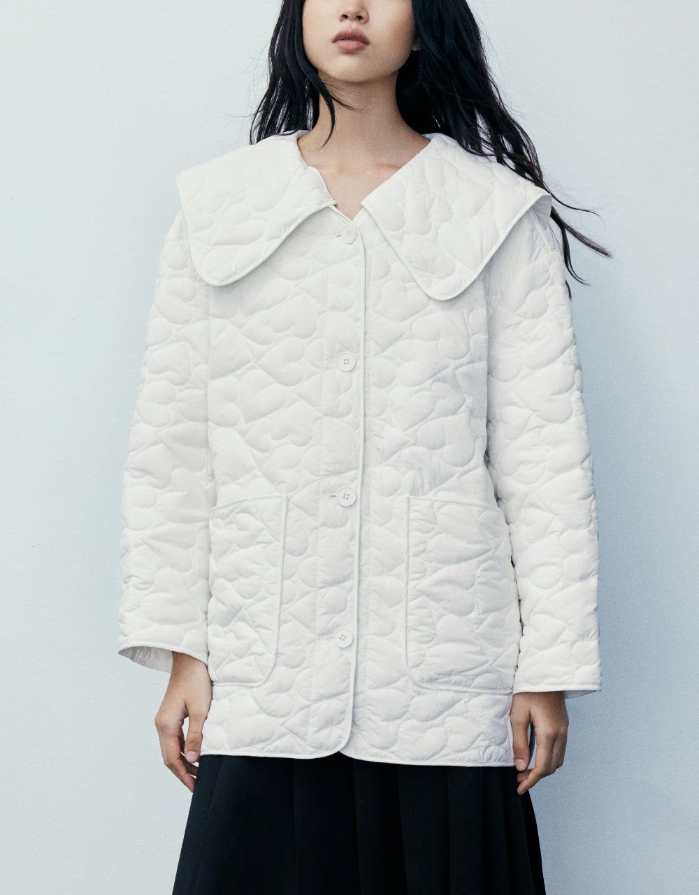 Crew Neck Padded Coat With Pockets sold by Urban Revivo product image thumbnail 2