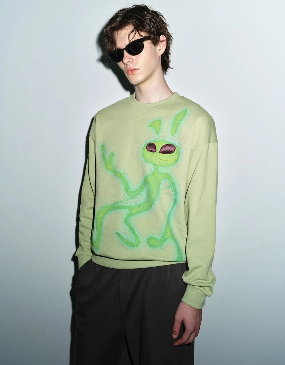 Printed Crew Neck Sweatshirt sold by Urban Revivo product image thumbnail 3