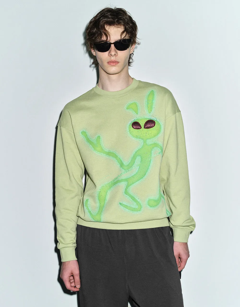 Printed Crew Neck Sweatshirt sold by Urban Revivo