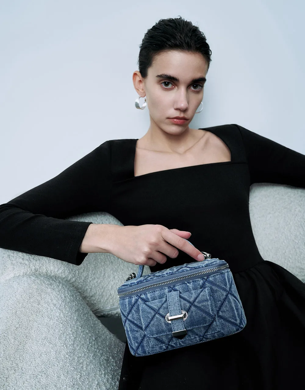 Square-Cut Collar A-Line Dress sold by Urban Revivo product image thumbnail 4