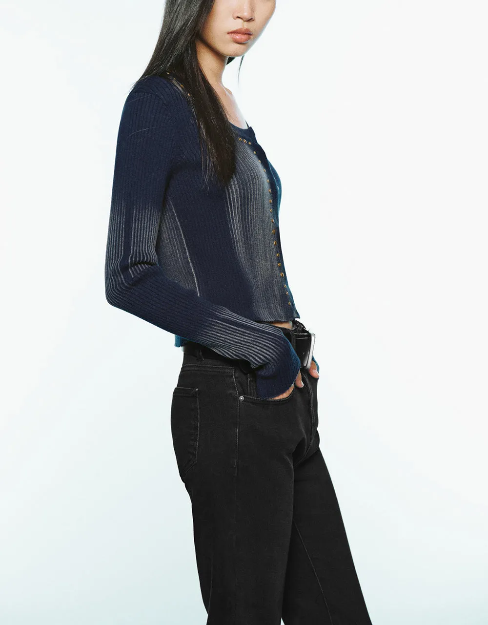 Studded Decor Knitted Cardigan sold by Urban Revivo product image thumbnail 3