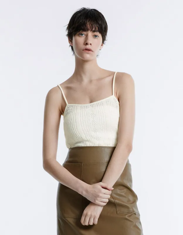 Pointelle Knitted Camisole sold by Urban Revivo