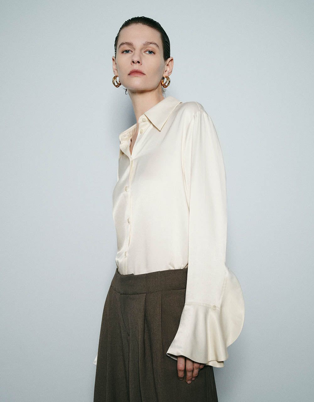 Button Up Straight Shirt sold by Urban Revivo