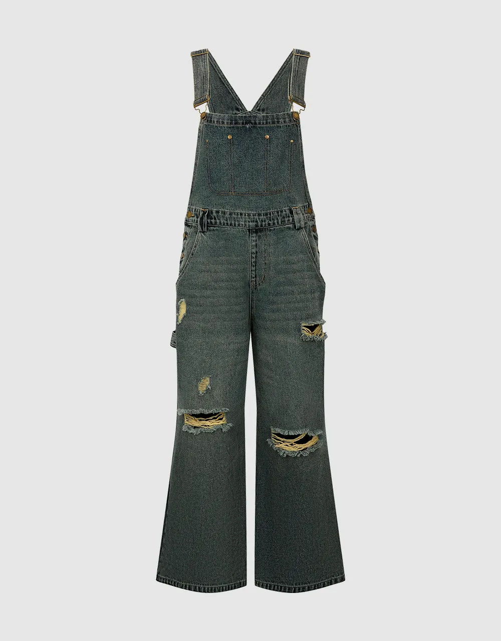 Ripped Denim Jumpsuit sold by Urban Revivo product image thumbnail 2