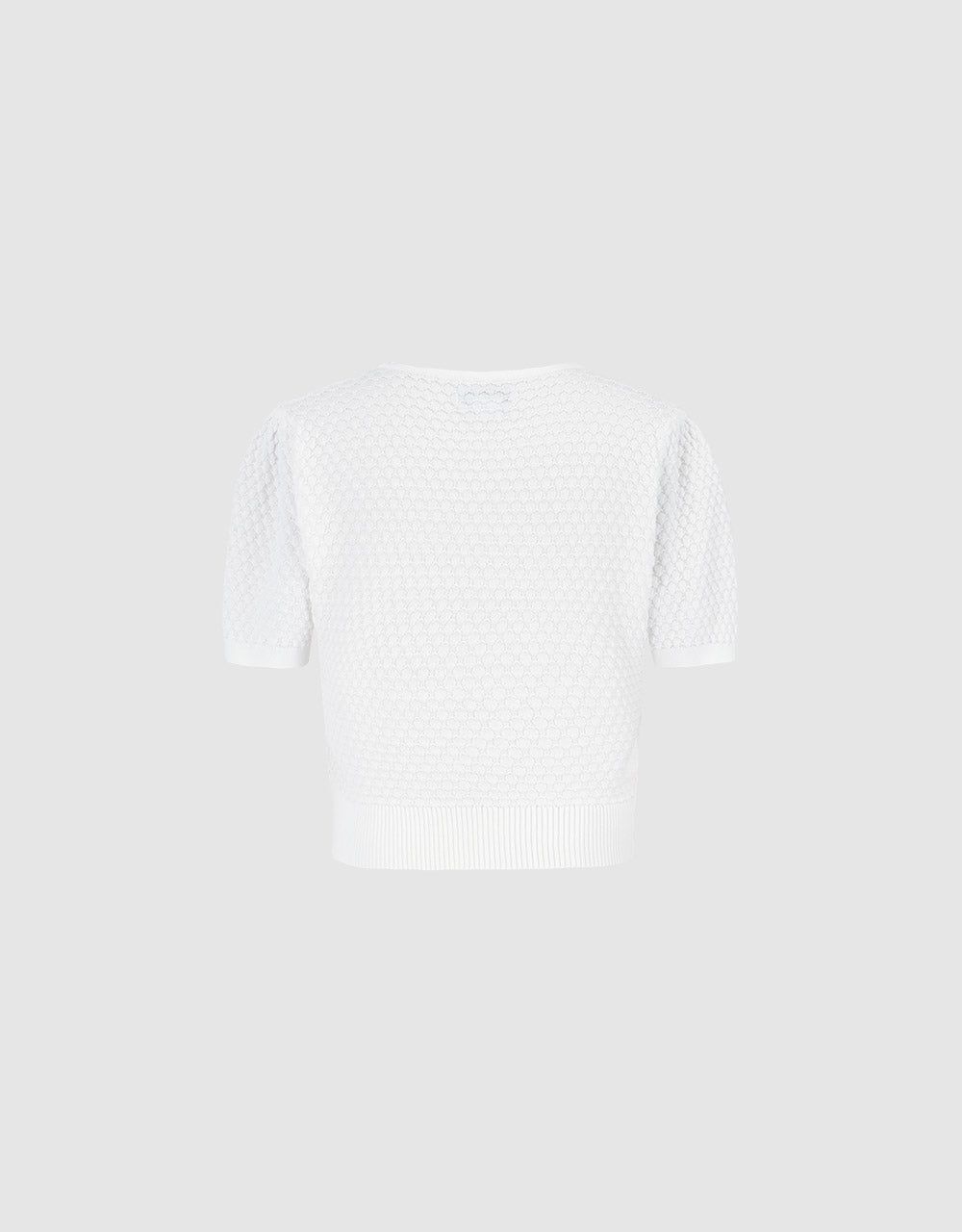 Scallop Trim Contrast Collar Short Sleeve Cardigan sold by Urban Revivo product image thumbnail 4