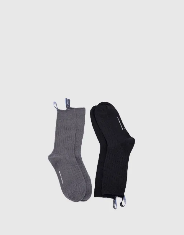 Mid-Length Socks With Label Décor sold by Urban Revivo