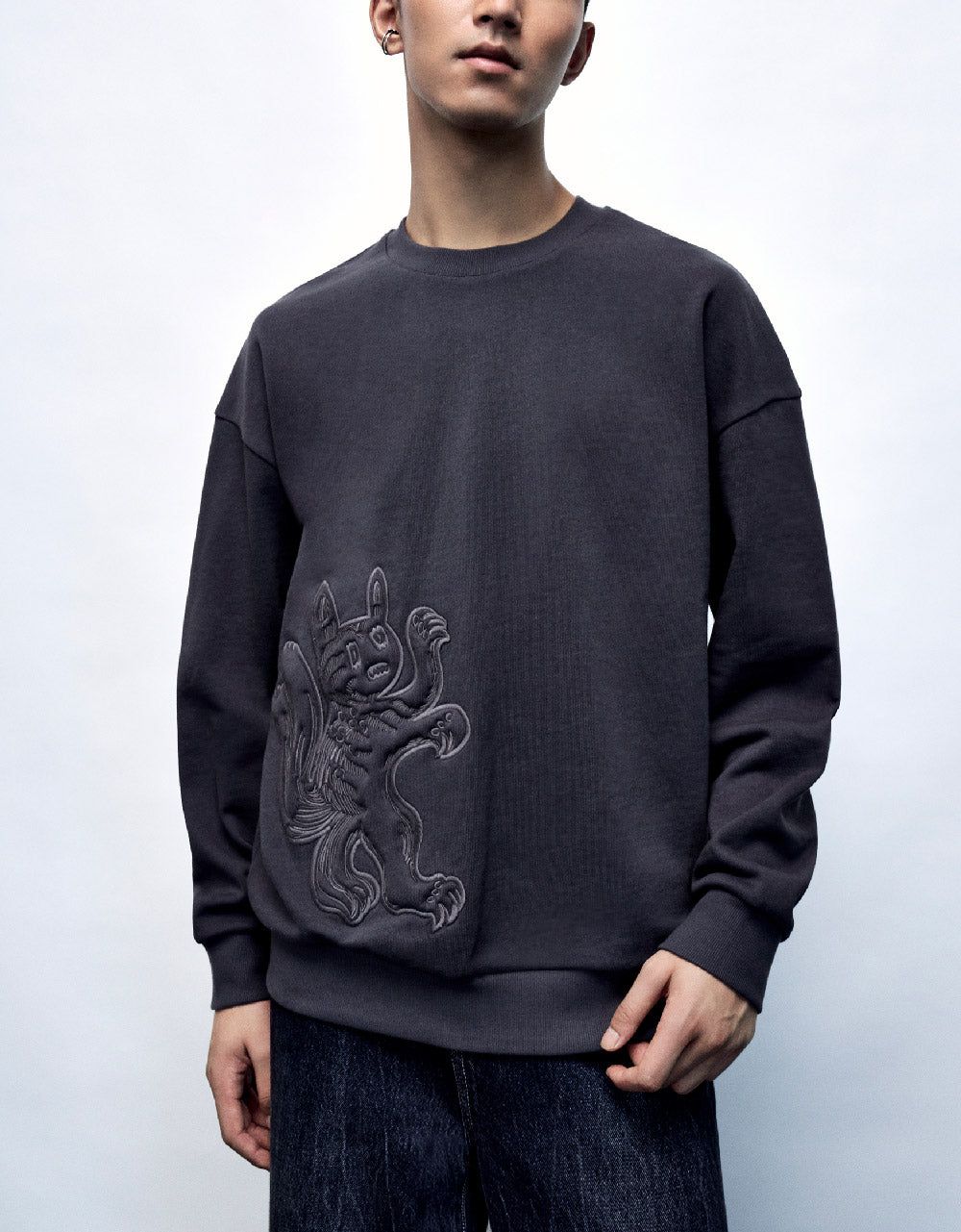 Cartoon Embossed Crew Neck T-Shirt sold by Urban Revivo product image thumbnail 2