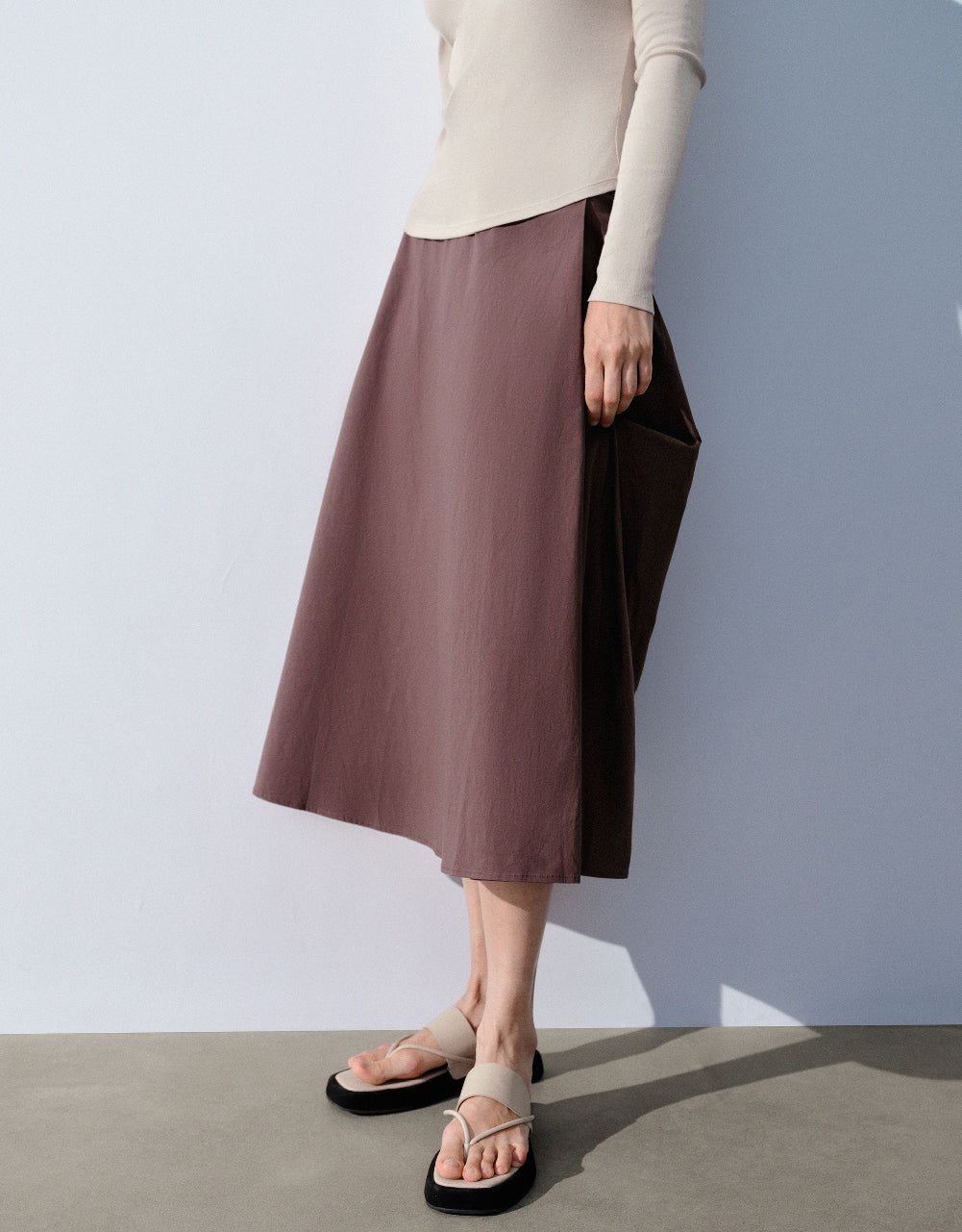 Midi A-Line Skirt sold by Urban Revivo product image thumbnail 4