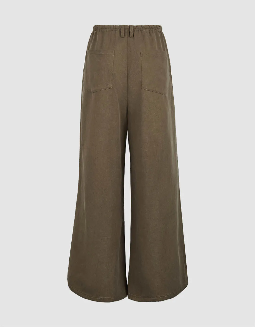 Drawstring Waist Wide-Leg Pants sold by Urban Revivo product image thumbnail 3