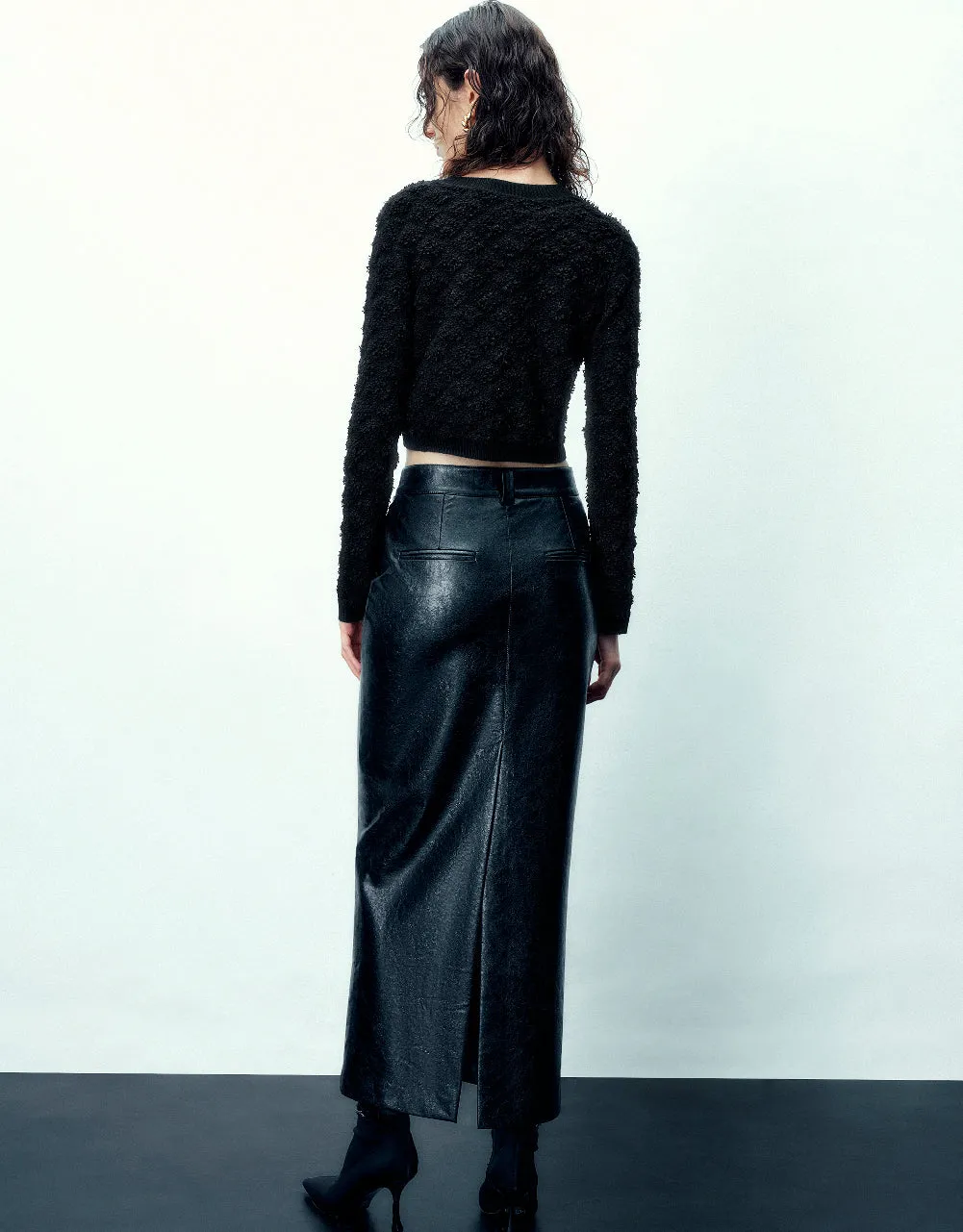 Button Up Tweed Knitted Cardigan sold by Urban Revivo product image thumbnail 3