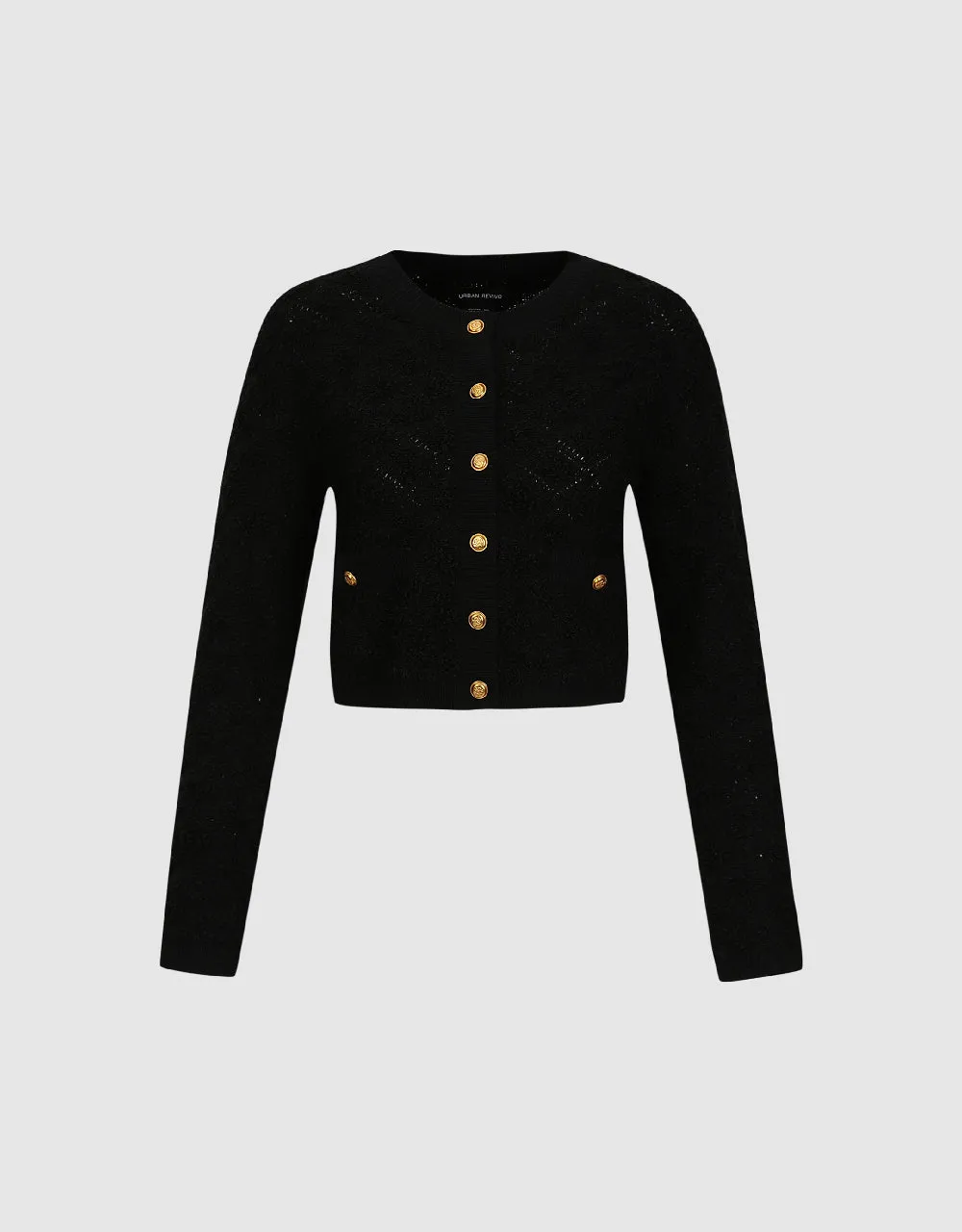 Button Up Tweed Knitted Cardigan sold by Urban Revivo product image thumbnail 5