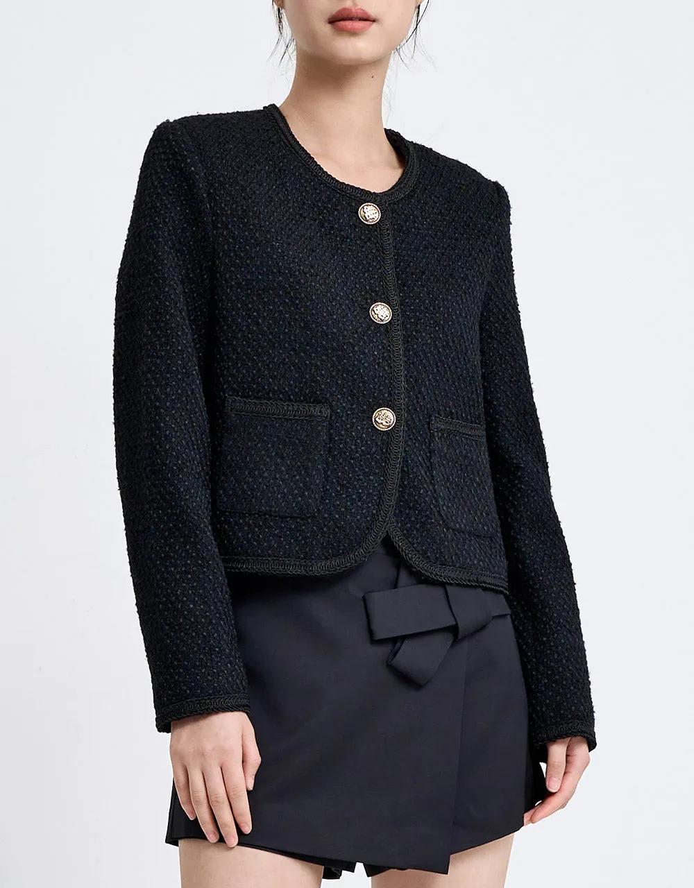 Buttoned Tweed Jacket sold by Urban Revivo product image thumbnail 2