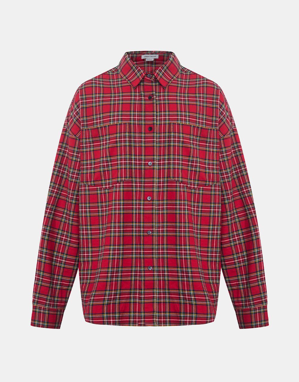 Plaid Drop Shoulder Button Up Shirt sold by Urban Revivo