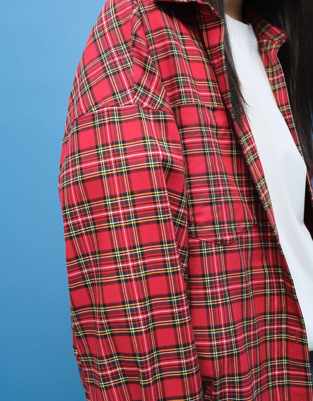 Plaid Drop Shoulder Button Up Shirt sold by Urban Revivo product image thumbnail 5