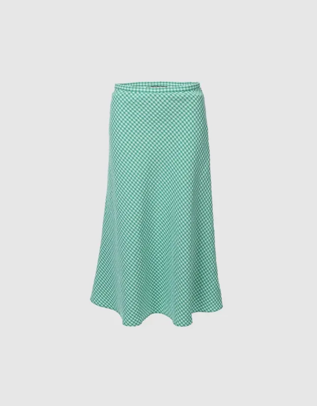 Checkered Midi Skirt sold by Urban Revivo