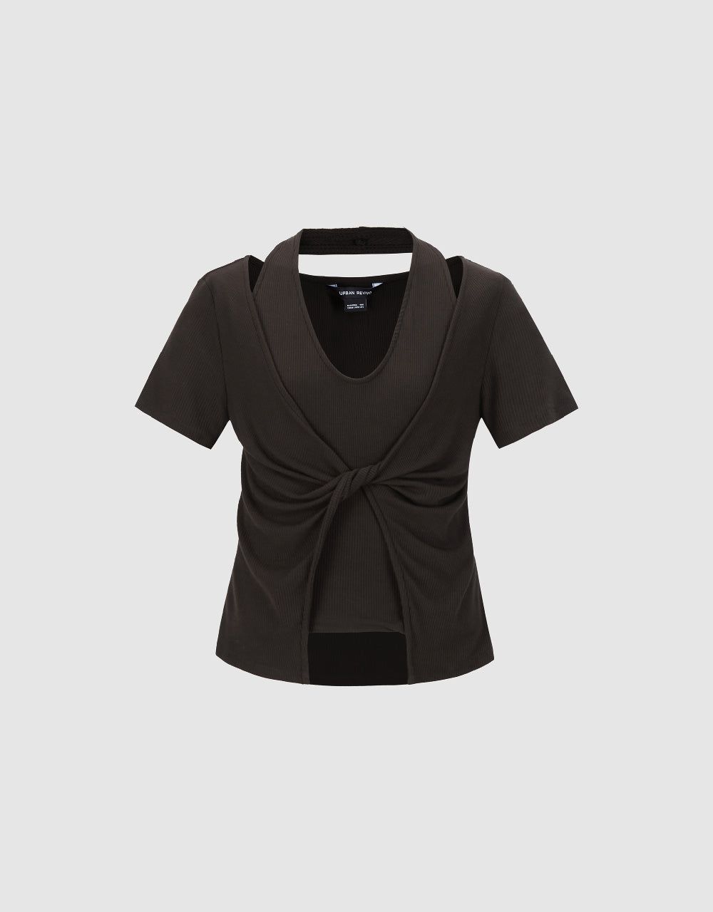 Twist Front Skinny T-Shirt sold by Urban Revivo product image thumbnail 2