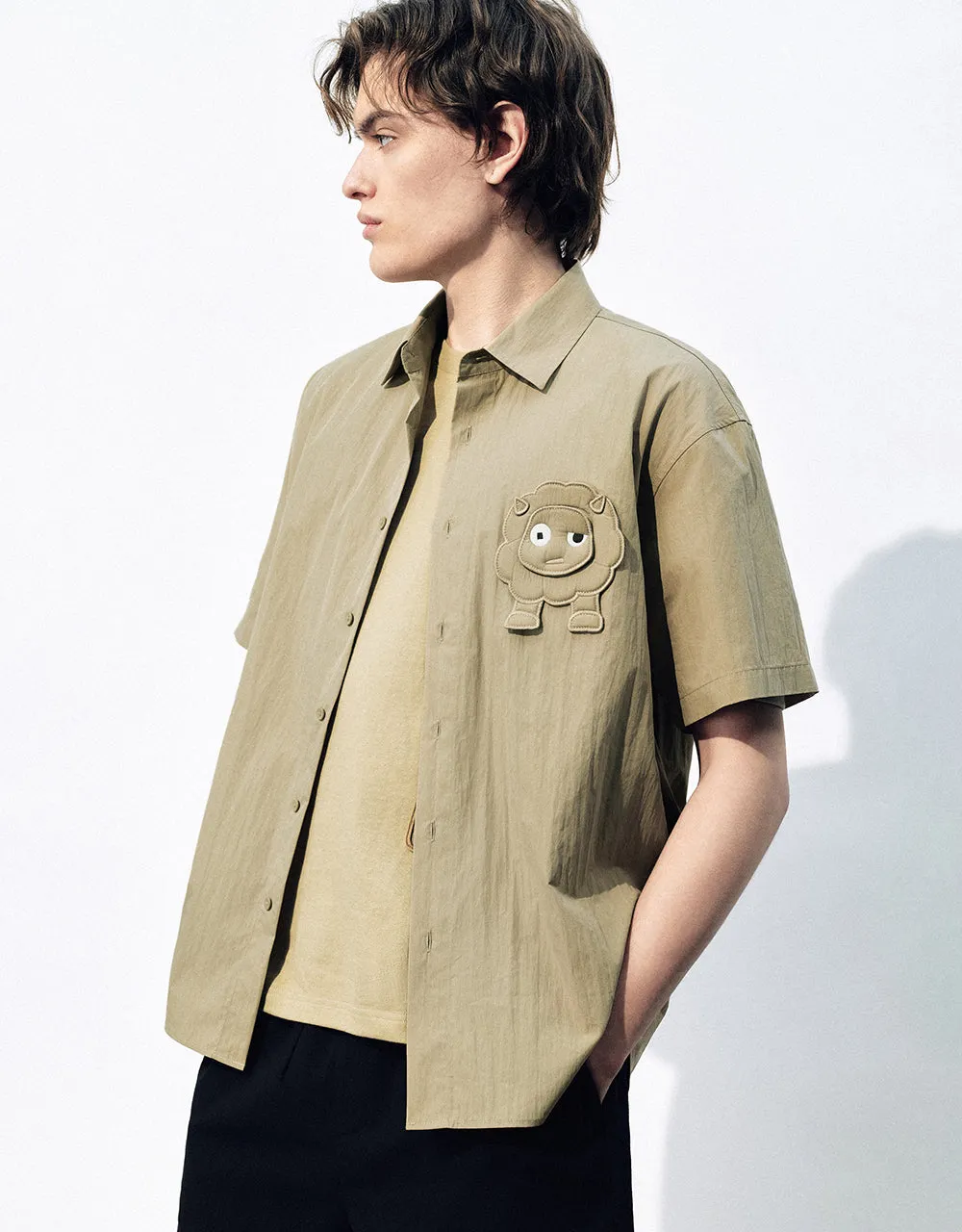 Button Up Straight Shirt sold by Urban Revivo product image thumbnail 3