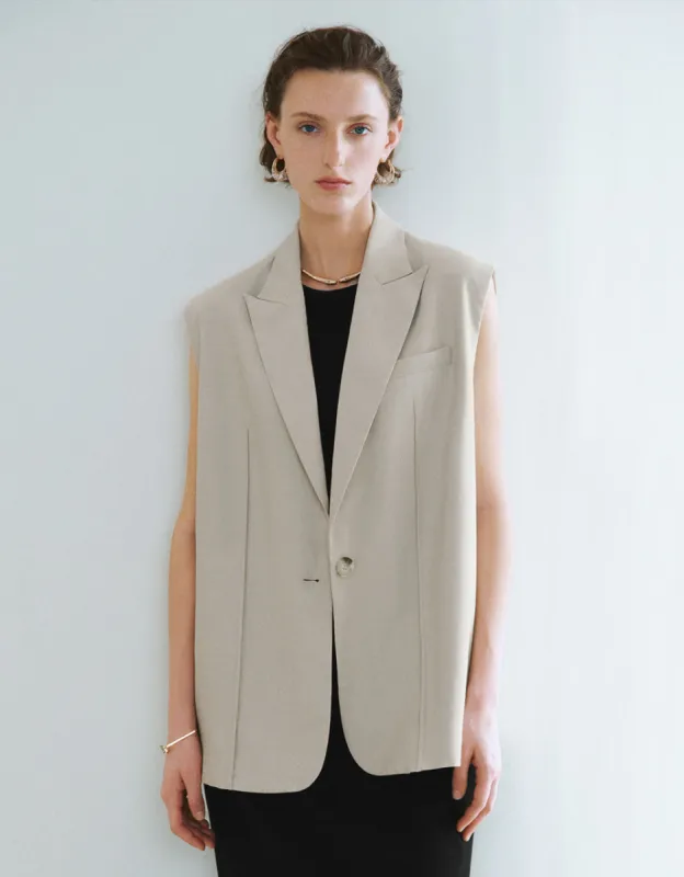 Peak Lapel Tailored Waistcoat sold by Urban Revivo