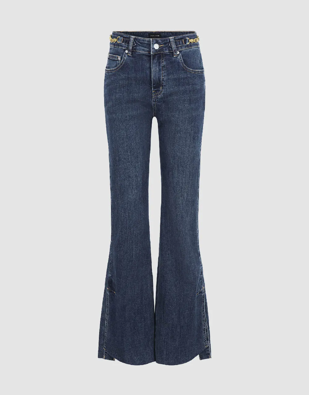 Split Hem Flare Jeans sold by Urban Revivo