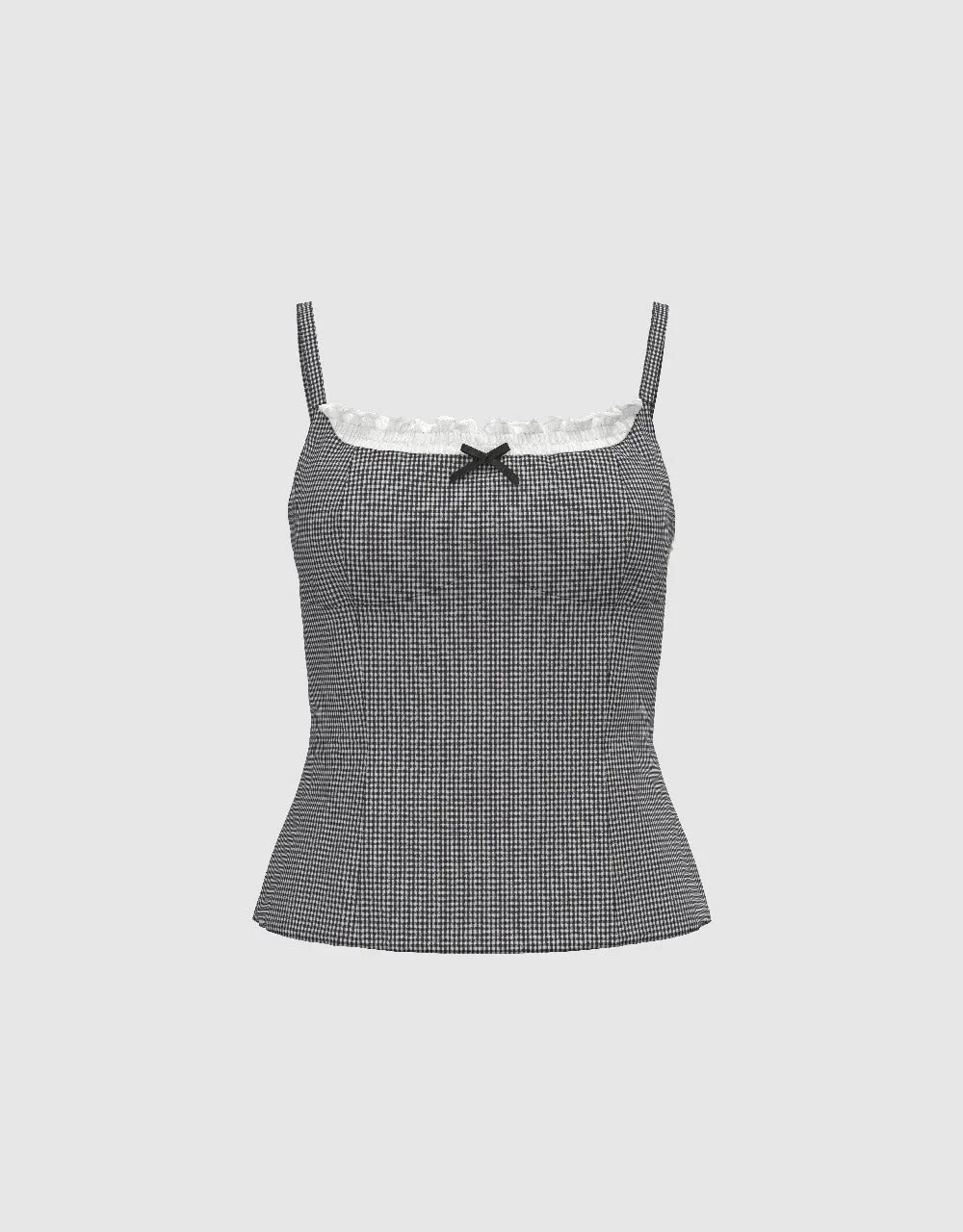 Gingham U Neck Cami Top sold by Urban Revivo product image thumbnail 2