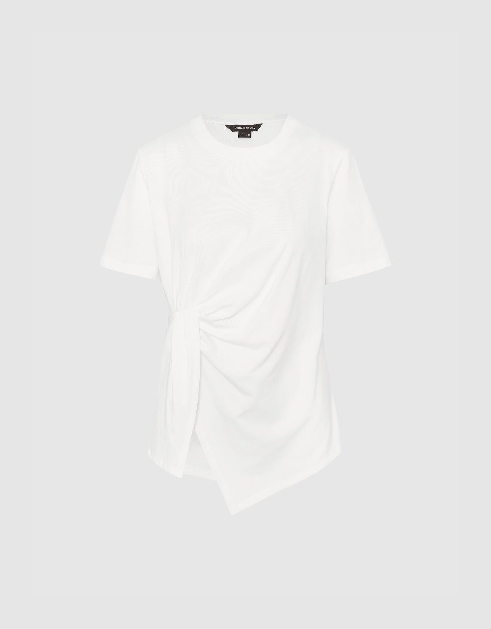 Twist Side Crew Neck T-Shirt sold by Urban Revivo