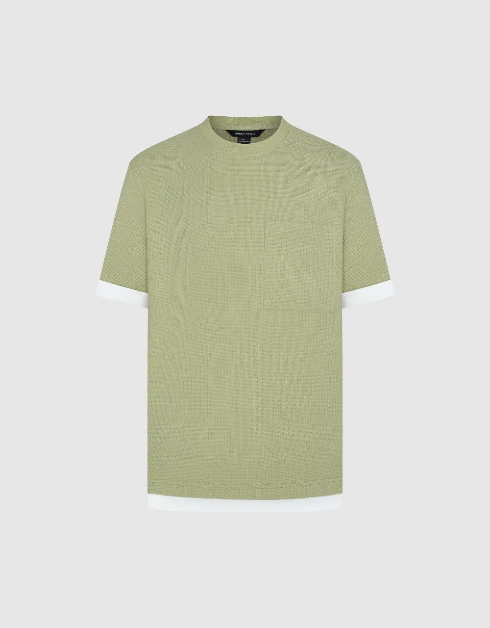 Crew Neck Straight T-Shirt sold by Urban Revivo product image thumbnail 2