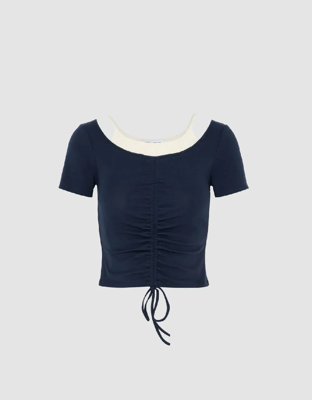 2 In 1 Crew Neck Skinny T-Shirt sold by Urban Revivo product image thumbnail 2