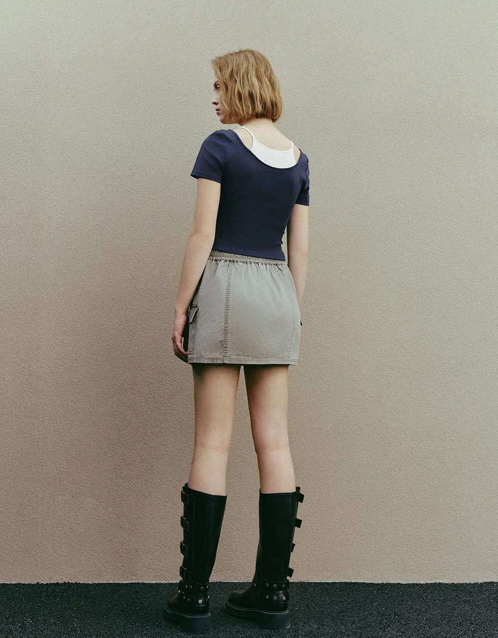 2 In 1 Crew Neck Skinny T-Shirt sold by Urban Revivo product image thumbnail 5