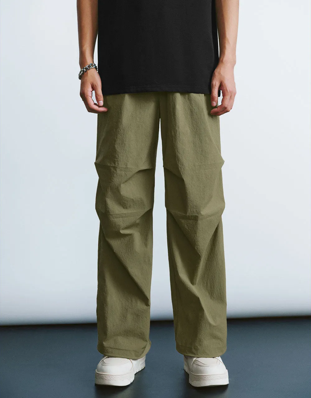 Drawstring Waist Wide-Leg Pants sold by Urban Revivo product image thumbnail 2