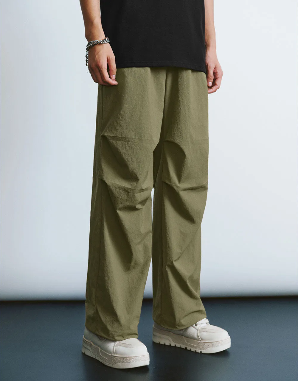 Drawstring Waist Wide-Leg Pants sold by Urban Revivo product image thumbnail 4