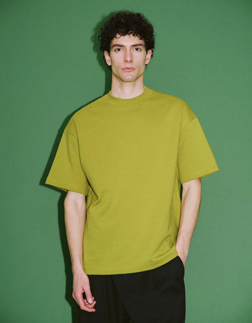 Crew Neck Loose A-Line T-Shirt sold by Urban Revivo