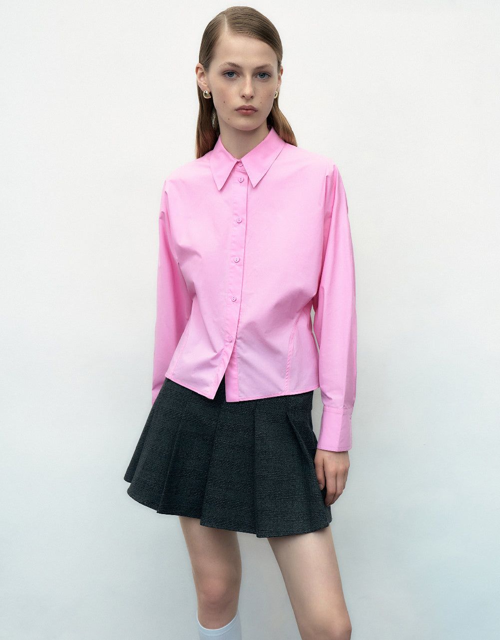 Raglan Sleeve Button Up Shirt sold by Urban Revivo