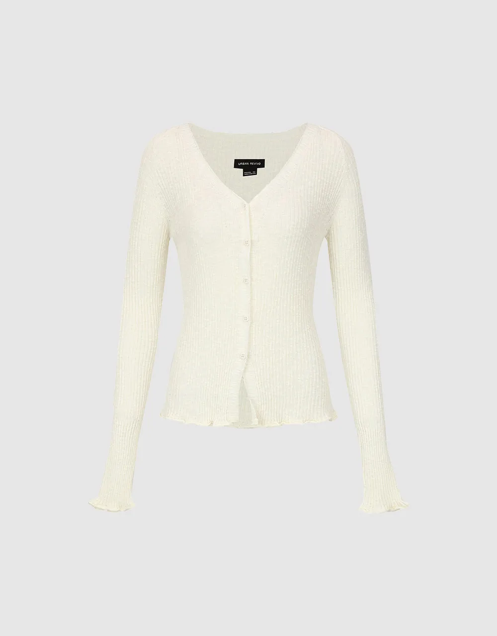 V Neck Knitted Cardigan sold by Urban Revivo product image thumbnail 2