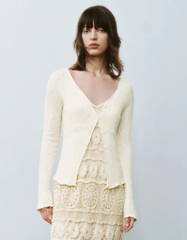 V Neck Knitted Cardigan sold by Urban Revivo