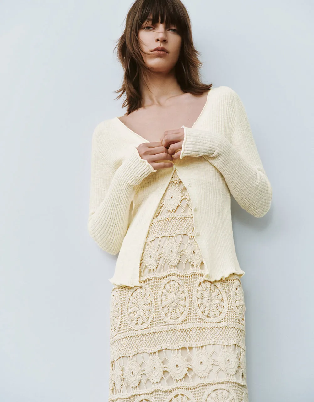 V Neck Knitted Cardigan sold by Urban Revivo product image thumbnail 3