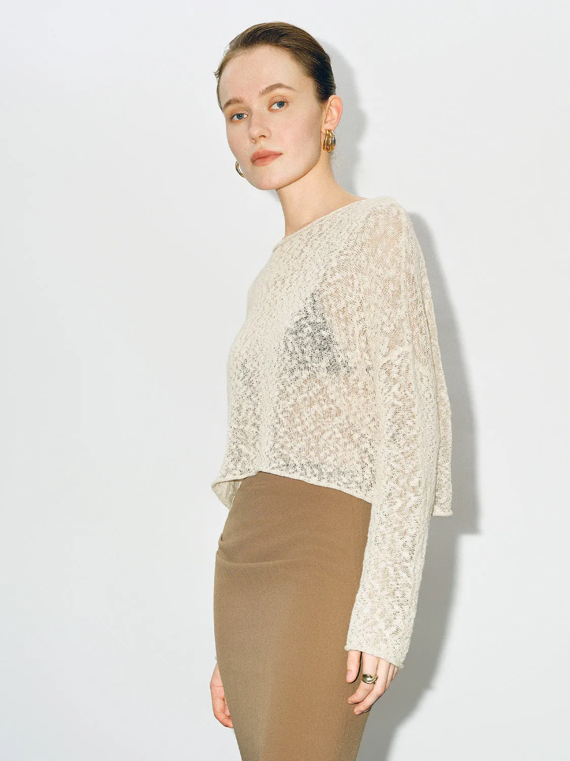 Crew Neck Loose Knitted T-Shirt sold by Urban Revivo product image thumbnail 3