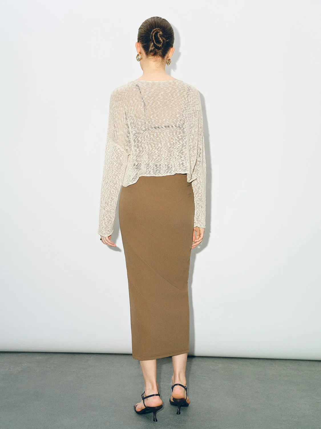 Crew Neck Loose Knitted T-Shirt sold by Urban Revivo product image thumbnail 4