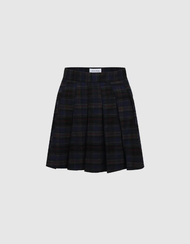 Plaid Mini A-Line Skirt sold by Urban Revivo